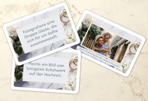Schnell und einfach Fotoaufgabenkarten zur Hochzeit gestalten und drucken