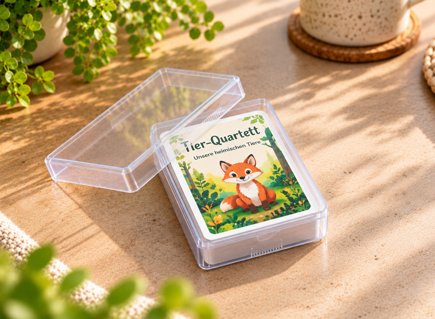 Verpackung für Spielkarten und Kartenspiele - im transparenten Klarsicht-Etui