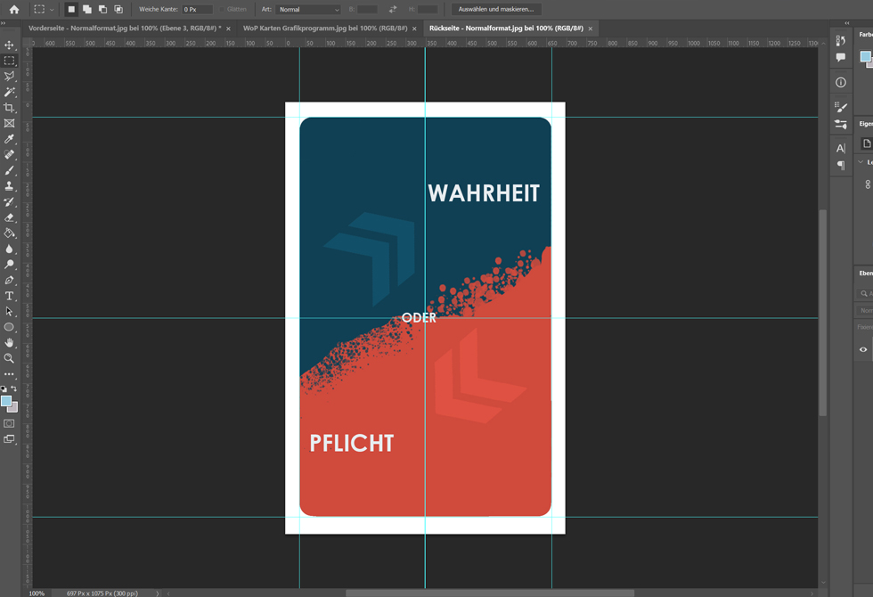 Wahrheit oder Pflicht Spiel selbst gestalten mit Grafikprogramm