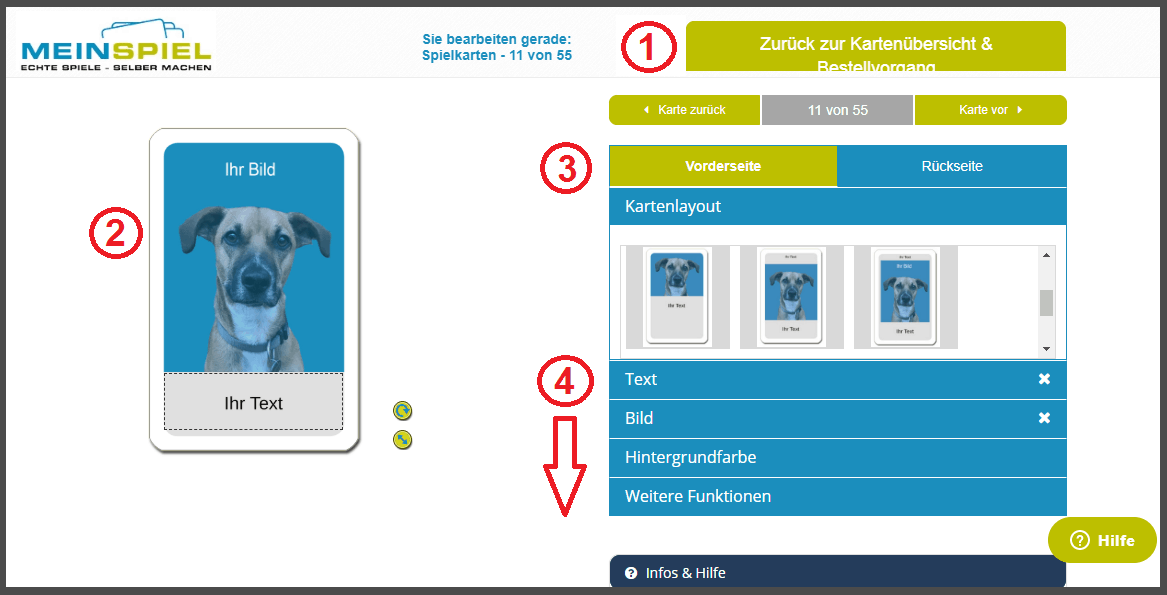 Konfigurator zum Tarotkarten Gestalten