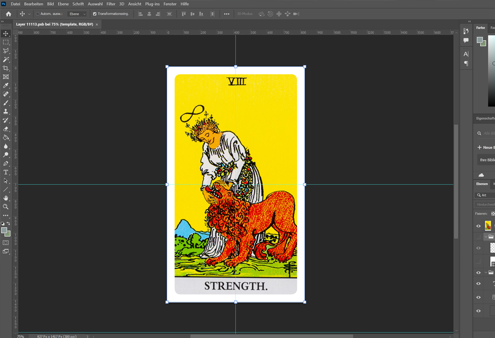 Gestaltung einer individuellen Tarot Karte mit dem Programm Photoshop