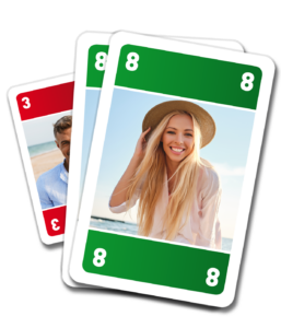 Gestalten Sie Ihr MEINO Spiel im Kartenset mit 55 oder 2x 55 Karten.