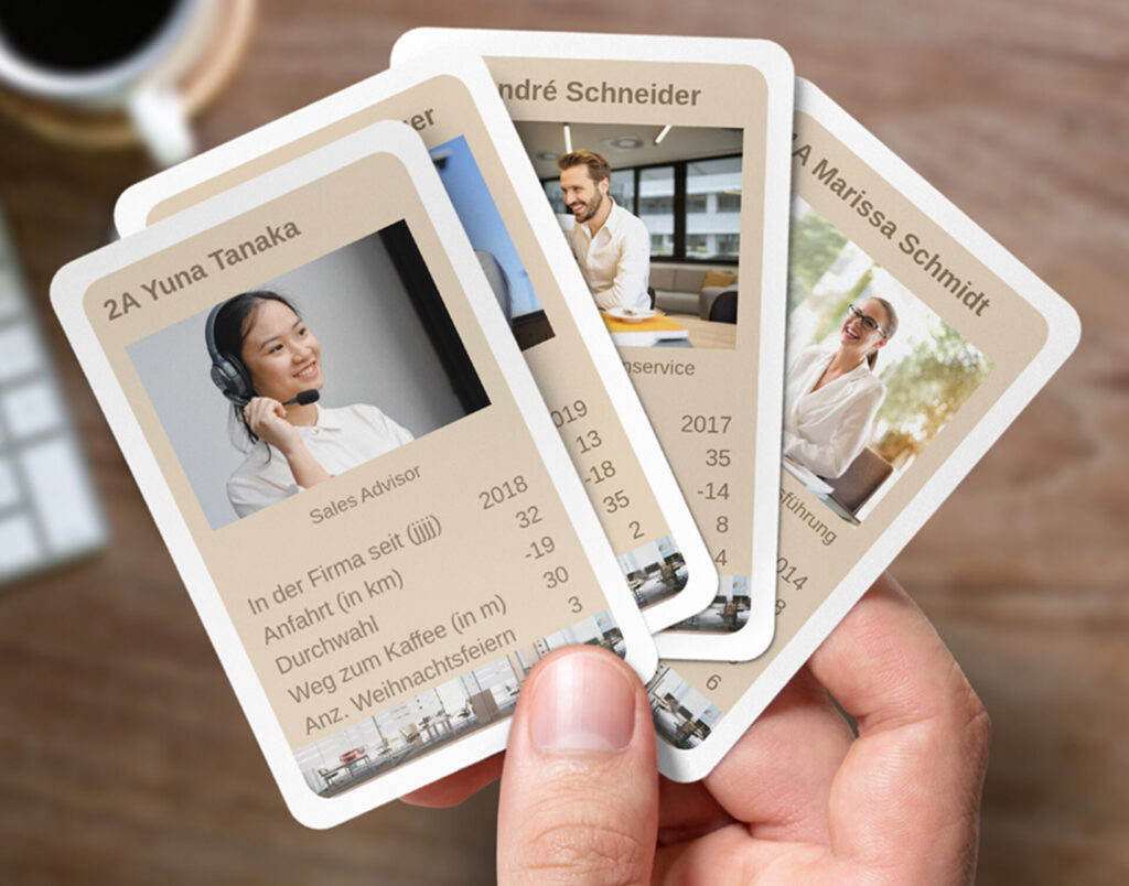 Quartett-Karten mit eigenen Fotos gestalten und drucken