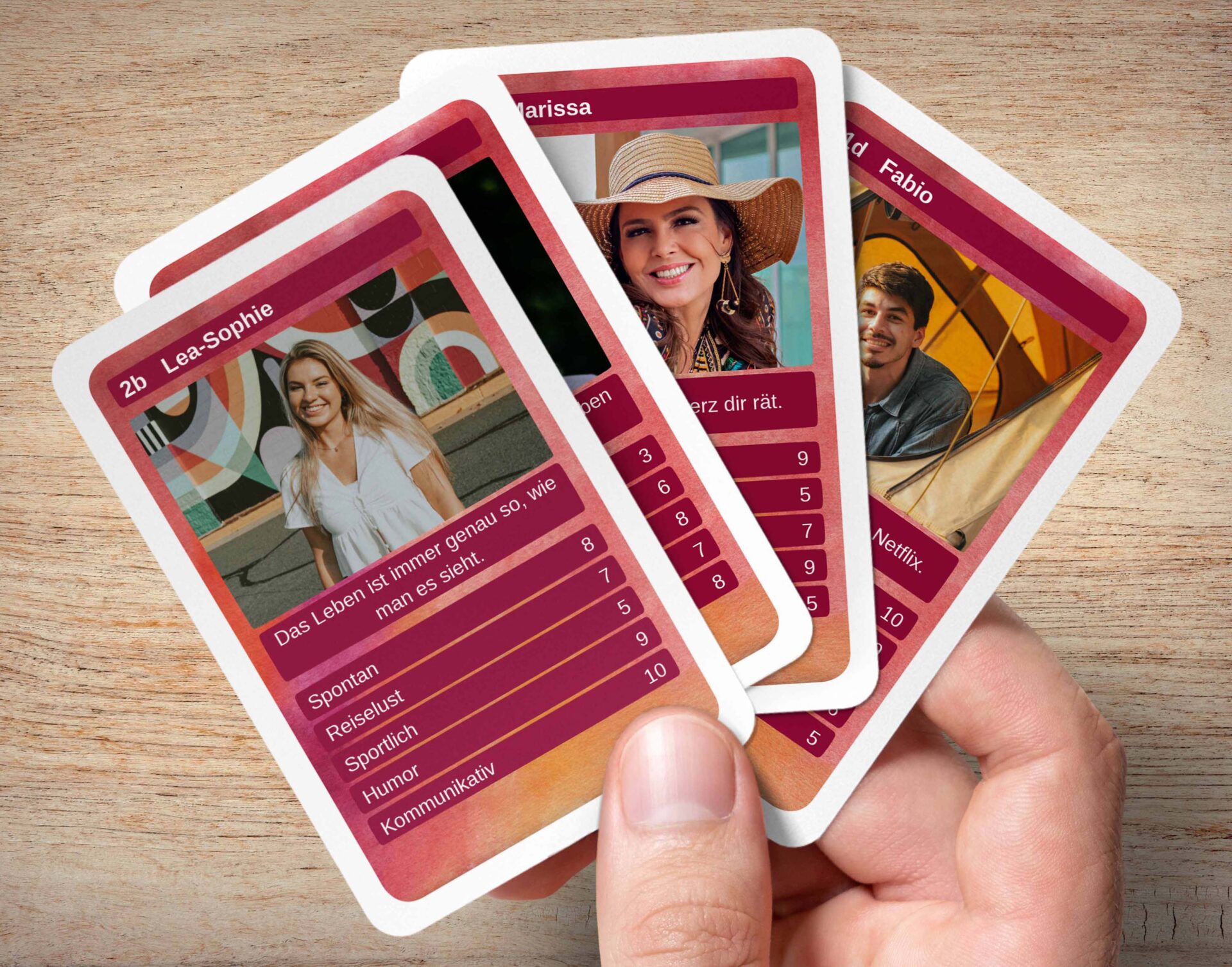 Quartett-Kartenspiele mit eigenen Fotos gestalten und drucken